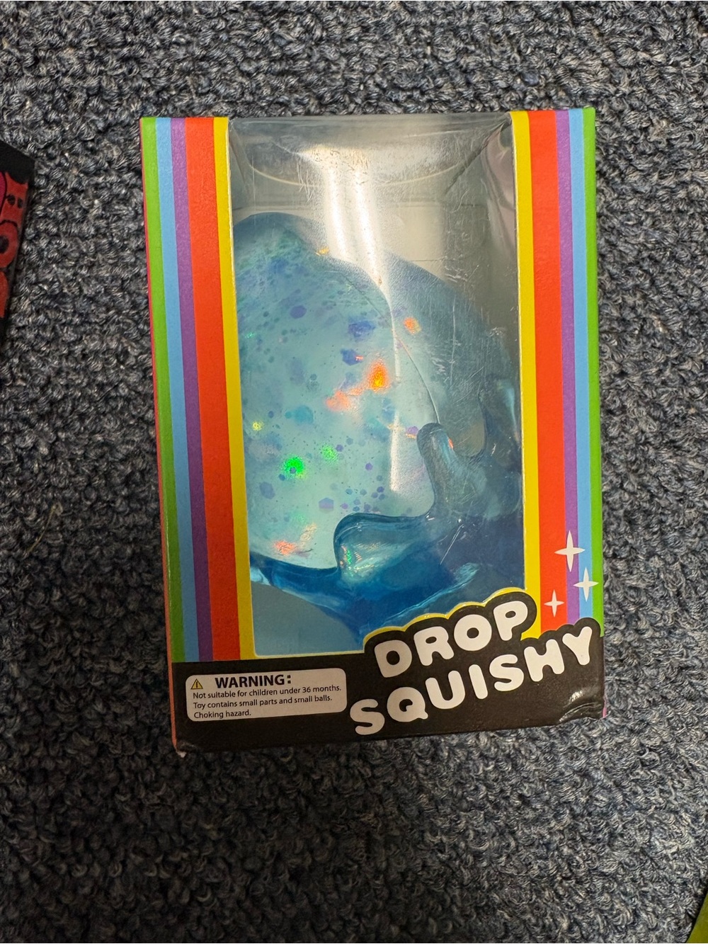 Drop Squishy Blue Glitter Squish Toy